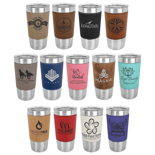 20oz. Polar Camel Leatherette Water Bottle - Custom Engraved